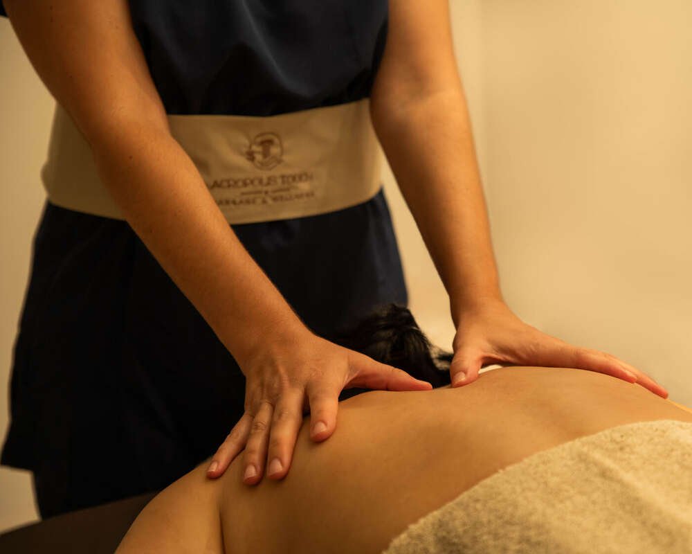 Deep tissue massage at Acropolis Touch in central Athens